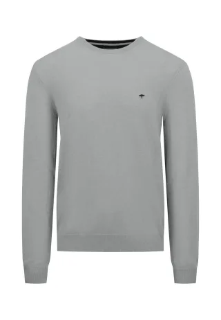 FYNCH-HATTON - O-Neck, Merino Cashmere silver - Gr. - 3XL