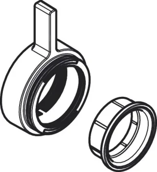 Hansgrohe DuoTurn Ab-/Umstellergriff+Gleitring Brushed Nickel,94914820 94914820
