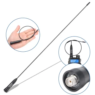 ABBREE AR-771S SMA Female Universal Soft Antenna For Baofeng UV5R UV5RH BF888S Quansheng