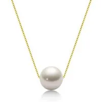 ROUGEMONT Perlenkette Moderne Damen Perlenkette 925 Sterling Silber 8mm Süßwasser Perle