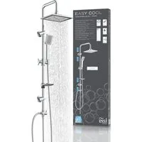 Eisl Duschsystem EASY COOL, Höhe 95 cm, Regendusche ohne Armatur, Duschsystem mit Seifenschale, Duschbrause