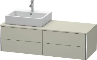 Duravit XSquare Konsolenwaschtischunterbau wandhängend Taupe Seidenmatt 1400x548x400 mm - XS4913L606 XS4913L6060