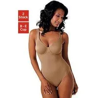Nuance by Lascana T-Shirt-Body (Packung, 2 Stück) mit Bügel, mit bodyforming Effekt, Shape wear Body, Shaping Body