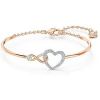 Swarovski Armreif Herz/Unendlichkeitsschleife, mit Swarovski® Kristall