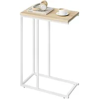 Woltu Beistelltisch (1-St), Sofatisch Tischplatte aus MDF Gestell aus Metall