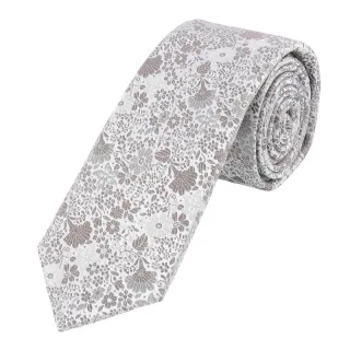 Sterlington - Krawatte Blume 7,0-7,5cm taupe