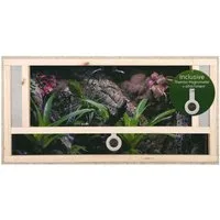 Repiterra Terrarium Holzterrarium mit Glasfront 100x40x40 cm mit Frontbelüftung hochwertig, inklusive Thermo-Hygrometer - Reptilien Amphibien