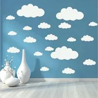 FELIXLEO Wandtattoo Große Wolken-Wandaufkleber, DIY Vinyl Wandtattoo für Kinderzimmer (2 St)