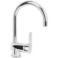 CORNAT Spültischarmatur Robuster Druckgusskörper- verchromt- Hoher & 360° schwenkbarer Auslauf Niederdruck-Armatur / Küchenarmatur / Wasserhahn