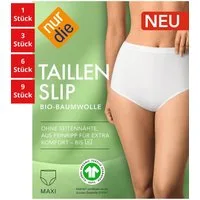 Nur Die Taillenslip GOTS BioBaumwolle Damen (1er/3er/6er/9er Pack, 6-St) Taillen-Slips Maxislip Unterhosen