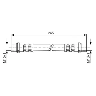 Bosch Bremsschlauch hinten Opel Astra Combo 1987476904