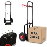 Grafner Sackkarre Sackkarre 200kg ausziehbar/ klappbar Vollgummibereifung FlatFree, klappbar