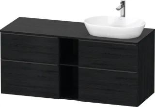 Duravit D-Neo Konsolenwaschtischunterbau wandhängend Eiche Schwarz Matt 1400x550x664 mm - DE4970RBD1 DE4970RBD160000