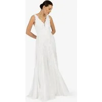 Kraimod Abendkleid mit einem Oberteil aus Mesh mit Spitze