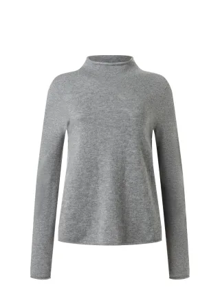 MAERZ Muenchen - Pullover Stehkragen 1/1 Arm granite grey - Gr. - 44