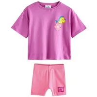 Next Shirt & Shorts Kurzarm-T-Shirt + Radlershorts, Little Mermaid (2-tlg)