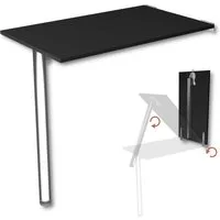 KDR Produktgestaltung Klapptisch 80x50 Wandklapptisch Esstisch Küchentisch Schreibtisch Wand Tisch, Schwarz