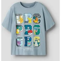 Name It T-Shirt NKMJULIO POKEMON SS NREG TOP NOOS SKY Baumwolle, regular fit