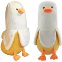 TUWENA Kuscheltier Plüschtier Banane Ente, Kawaii Ente Banane Kissen, Weiches Spielzeug