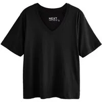Next V-Shirt T-Shirt mit V-Ausschnitt aus Baumwolle und Modal (1-tlg)