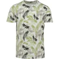 Native Spirit Rundhalsshirt Umweltfreundliches Herren T-Shirt Tropen-Druck
