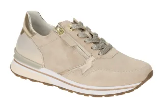Gabor 66.347.34 sportliche Schn?r-Halbschuhe beige desert gold - Echtleder - ...