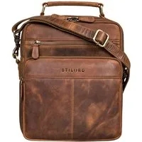 STILORD Schultertasche "Joe" Modische Herrentasche mit Handgriff zum Umhängen aus Leder