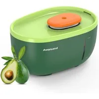 LA CUTE Trinkbrunnen Avocado Katzenbrunnen Trinkbrunnen 2L mit LED, Filter, leise Pumpe 2 l, LED-Wasserstand, 4-fach Filterung, leise Pumpe – perfekt für Katzen