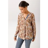 Aniston CASUAL Schlupfbluse mit farbharmonischem Retro-Muster - NEUE KOLLEKTION