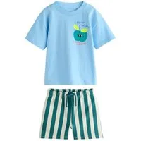 Next T-Shirt & Shorts Kurzarm-T-Shirt mit Rücken-Print und Shorts im Set (2-tlg)