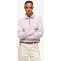 Superdry Sweatshirt SD&CO NEON COLLARED HALF ZIP mit Reißverschluss, aus Baumwolle und Polyester, Loose Fit