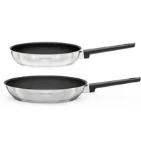 Hanseatic Pfannen-Set SMART, Edelstahl 18/10 (Set, 2-tlg., 1x Pfanne Ø 24 cm und 28 cm), Pfannen mit Antihaftbeschichtung, für alle Herdarten, inkl. Induktion
