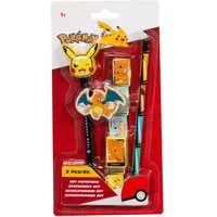 ak tronic Druckkugelschreiber Pokémon - Schreibwaren 5er Set (NEU & OVP), (Pokémon Schreibwaren 5er Set)