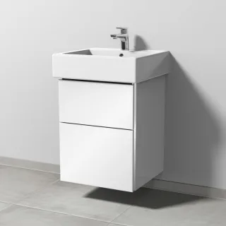 Sanipa 3way Waschtischunterbau zu Duravit Vero Waschtisch mit 2 Auszügen, Weiß-Glanz BS71578