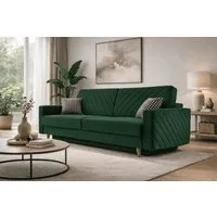 MOEBLO Schlafsofa CALIFORNIA, Sofa aus Samtstoff Couch für Wohnzimmer Sofagarnitur Polstersofa Wohnlandschaft Velours 230x96x97cm, mit Bettkasten und Schlaffunktion