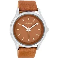 OOZOO Quarzuhr Oozoo Damen Armbanduhr Timepieces Analog, (Analoguhr), Damenuhr rund, groß (ca. 45mm) Lederarmband, Fashion-Style