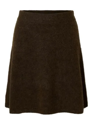 selected women - SLFLULU BRUSHED HW KNIT SKIRT - Gr. - M