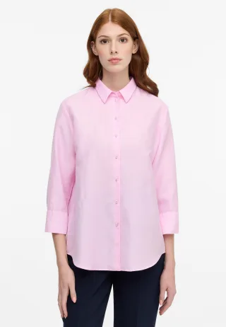 ETERNA - Linen Shirt Bluse Leinen 3/4-Arm soft pink - Gr. - 38/Dreiviertelarm
