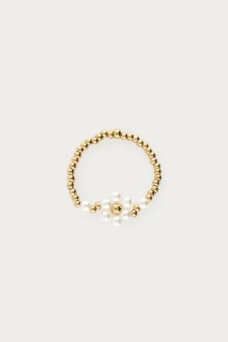 My Jewellery - Elastischer Perlenring gold - Gr. - OS