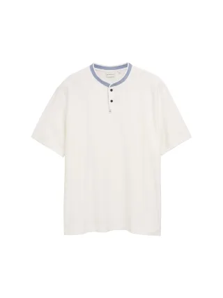 Tom Tailor - Plus Size - Poloshirt mit Stehkragen off white - Gr. - 4XL