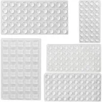 relaxdays Wandtürstopper Selbstklebende Gummipuffer 222er Set