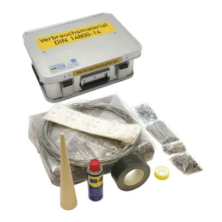 Dönges Verbrauchsmaterialkasten DIN 14800-VMK, komplett in Dönges FireBox , Ausführung:komplett in Dönges FireBox, Abmessung  L x B x H:400 x 300 x 150mm