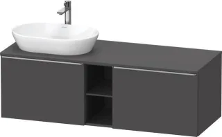 Duravit D-Neo Konsolenwaschtischunterbau wandhängend Graphit Matt 1400x550x459 mm - DE4950L70490000 DE4950L70490000