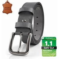 herémood Ledergürtel Gürtel Herren 4cm breit Ledergürtel Jeans Premium Geschenke für Männer (100 % Echtleder Gürtel handgefertigt, hochwertig verarbeitet, kürzbar, 1-St)