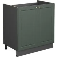 Vicco Unterschrank Fame-Line, Grün-Gold Landhaus/Anthrazit, 80 cm ohne Arbeitsplatte (1-St)