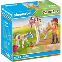Playmobil® Country 71243 - Pferd mit Fohlen - Figuren Spiel-Set Reiterhof Zubehö Spielbausteine