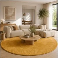 Pergamon Hochflor-Teppich Hochflor Langflor Teppich Super Soft Melia Rund, Rund, Höhe: 20 mm