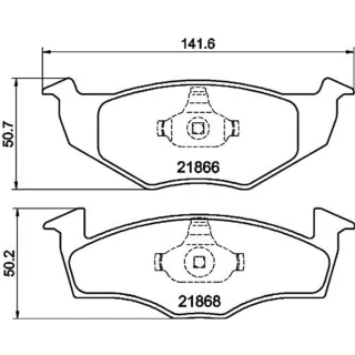 Hella Bremsbel?ge vorne 8DB355007-911 Seat Cordoba Ibiza Toledo VW Golf Polo Vento