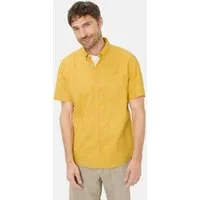 camel active Kurzarmhemd aus Leinenmix Kurzarm Button-Down