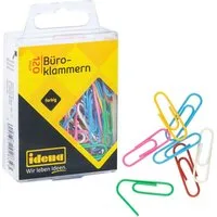 Idena Büroklammer Idena 334028 - Büroklammern, ummantelt, 120 Stück